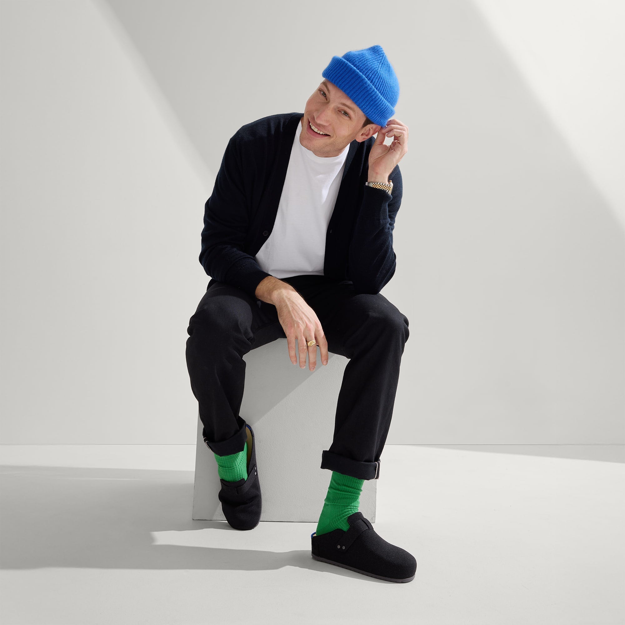 Rothy's The Men's Clog zoccoli uomo Soft Black in lana merino