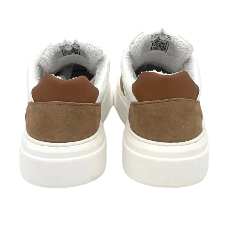 Sandro Barbera B68 Materia sneaker pelle bianco-marrone