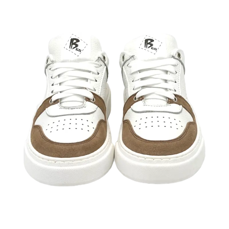 Sandro Barbera B68 Materia sneaker pelle bianco-marrone