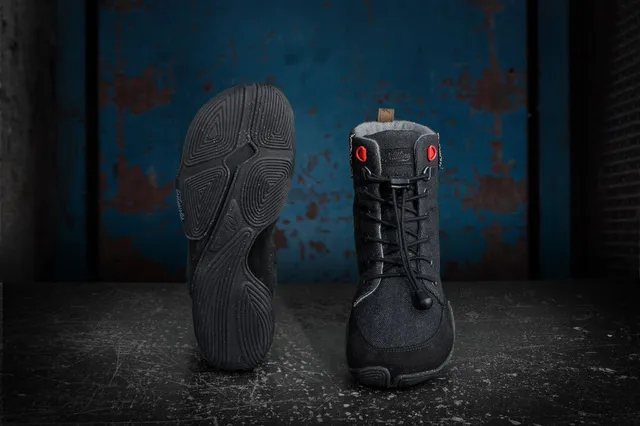 Wildling Panther scarpe barefoot cotone nero bambini