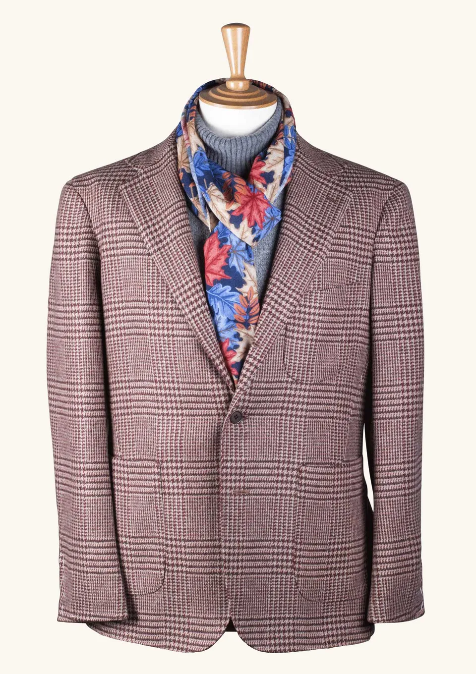 Stefano Bemer Blazers SV2129 giacca lana quadri bordeaux