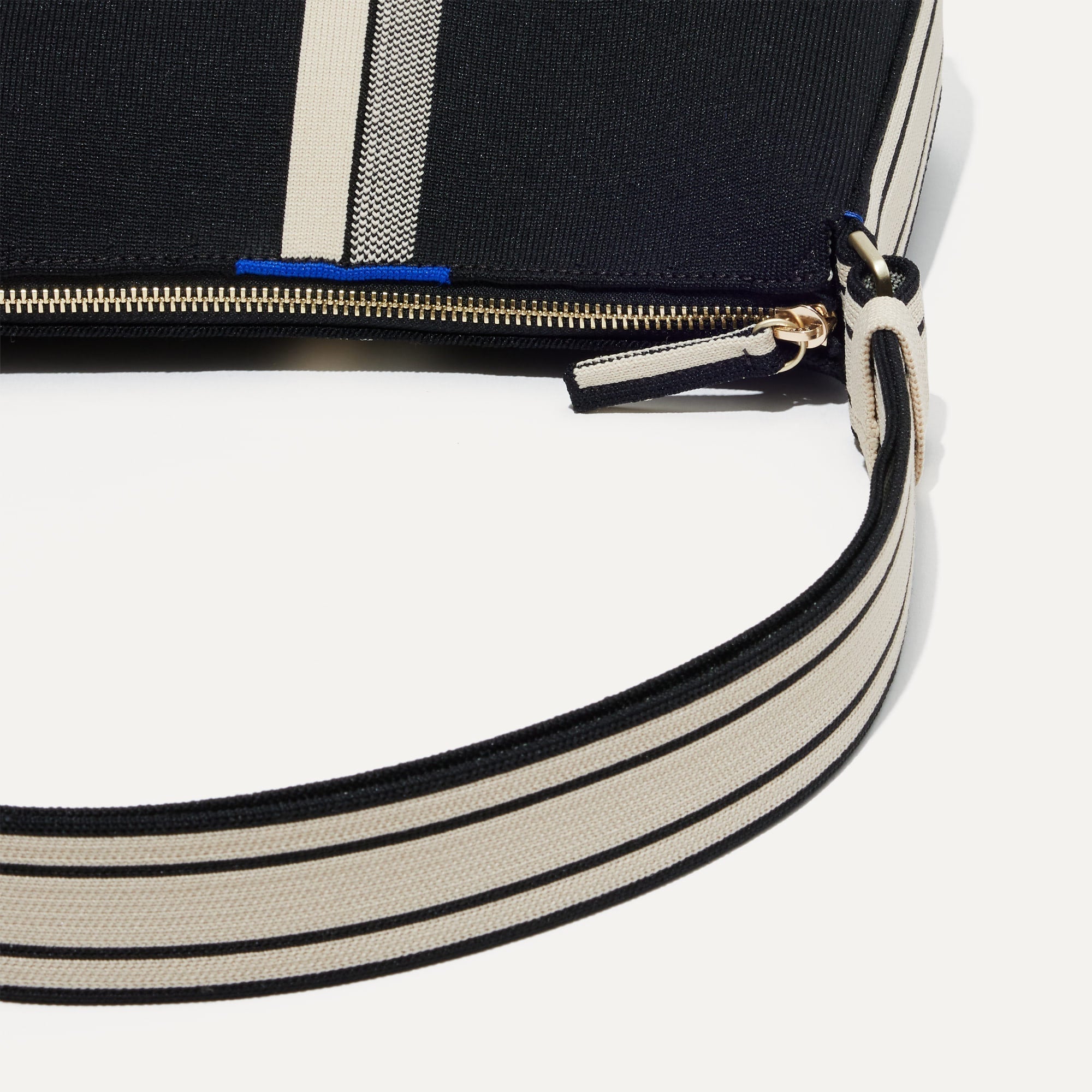 Rothy's The Casual Crossbody tracolla Black Ivory Stripe righe