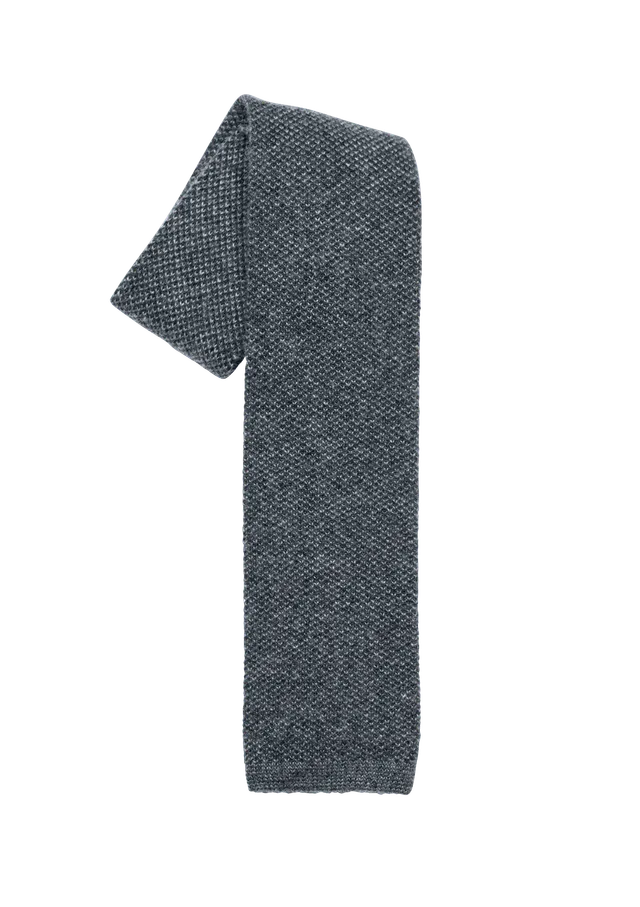Stefano Bemer Ties cravatta lana grigia 8 cm pattern 10