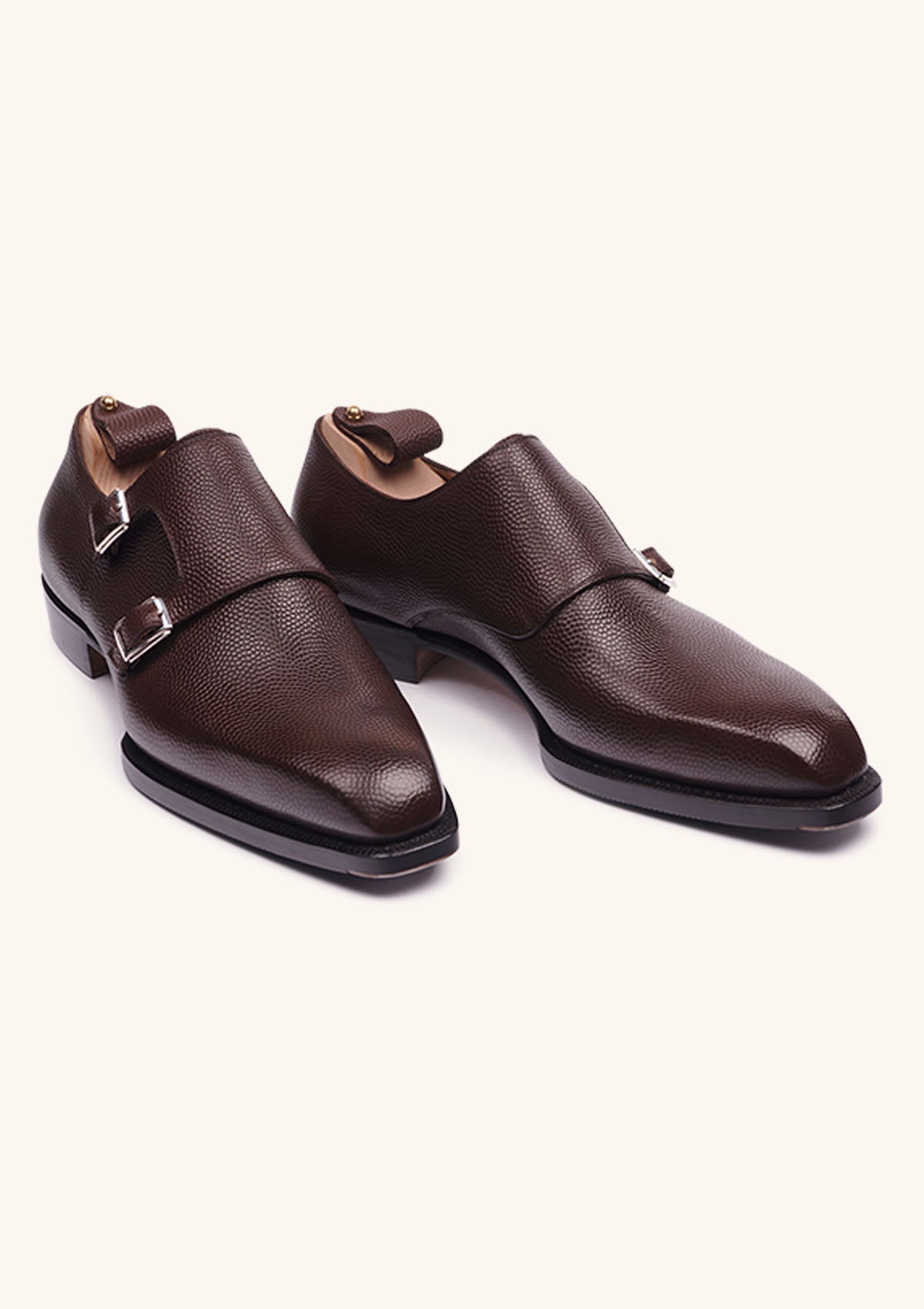 Stefano Bemer T2306F monk doppia fibbia marrone pelle