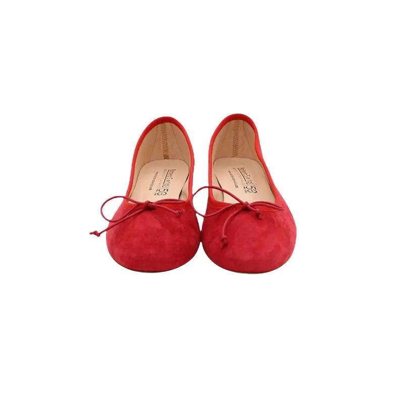 Sandro Barbera 68700 ballerina pelle rossa fondo cuoio