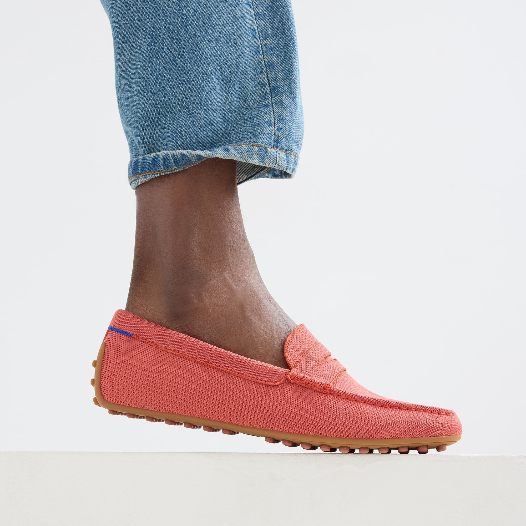 Rothy's The Men's Driver mocassini uomo Cayenne rosso knit