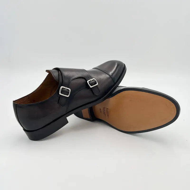 Sandro Barbera 43206 double monk uomo moro tinti a mano