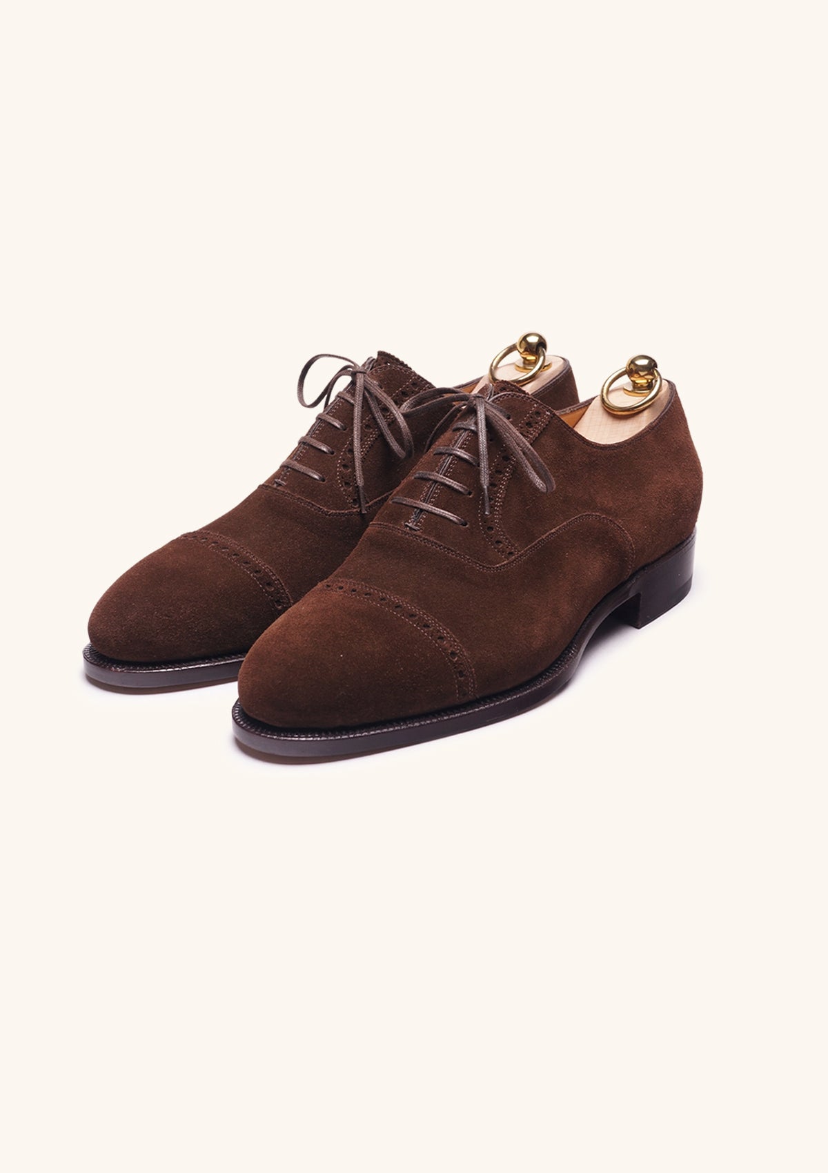 Stefano Bemer Oxfords C6370 scarpe camoscio marrone 42