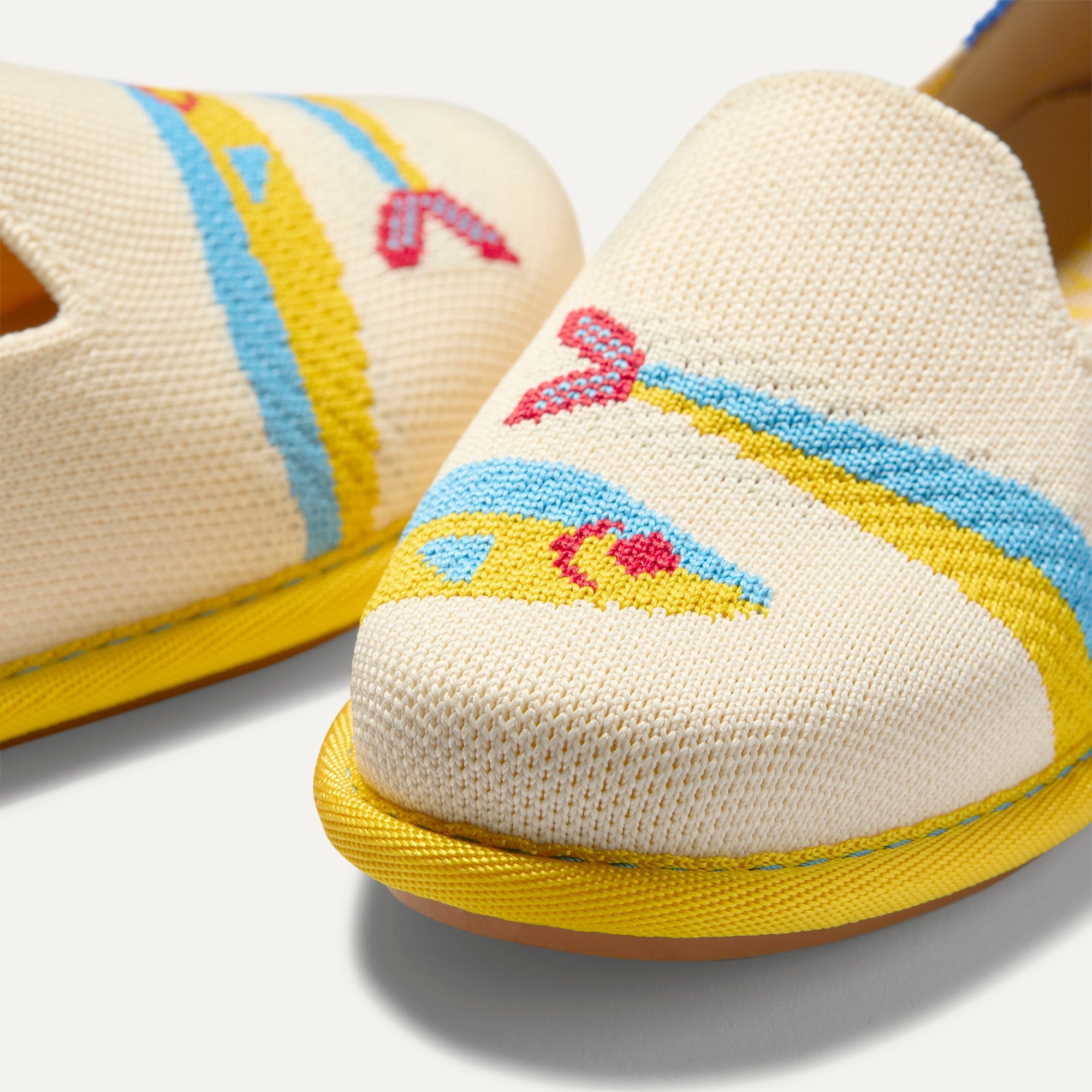 Rothy's Mini Loafer mocassini bambino avorio pesci giallo