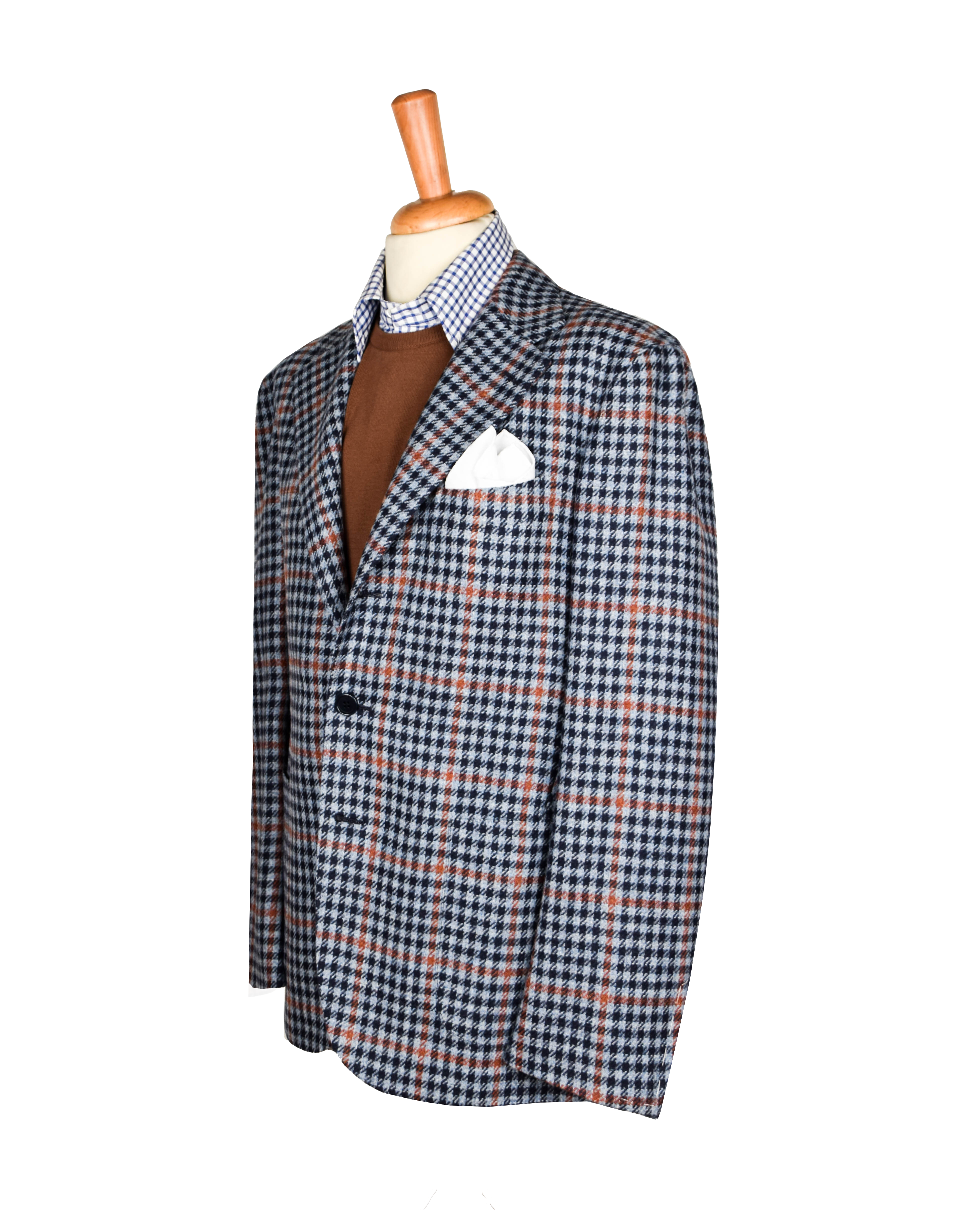 Stefano Bemer Blazers SV2095 giacca blu lana Shetland