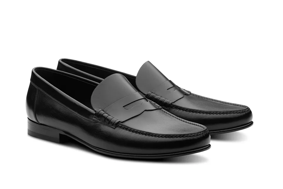 Nipmar Mocassini E21/1007 loafer nero vitello cuoio