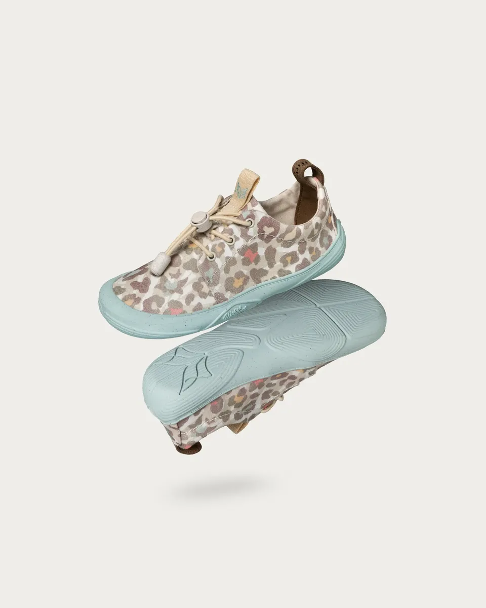 Wildling Shoes Aopri Leo scarpe bambini leopardate cotone