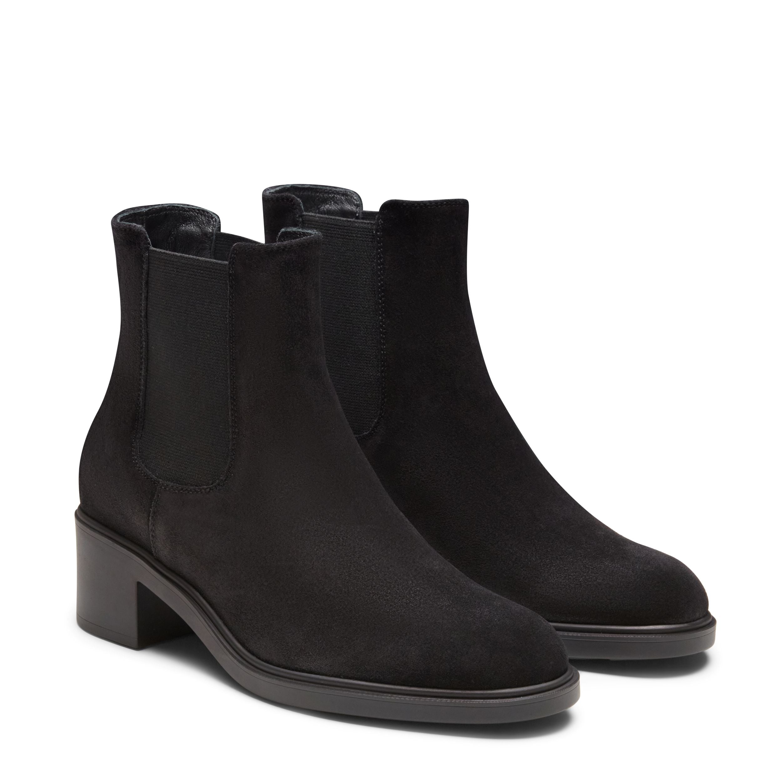 F.lli Rossetti Polacco Beatles Suede Nero Stivaletto Tacco 40