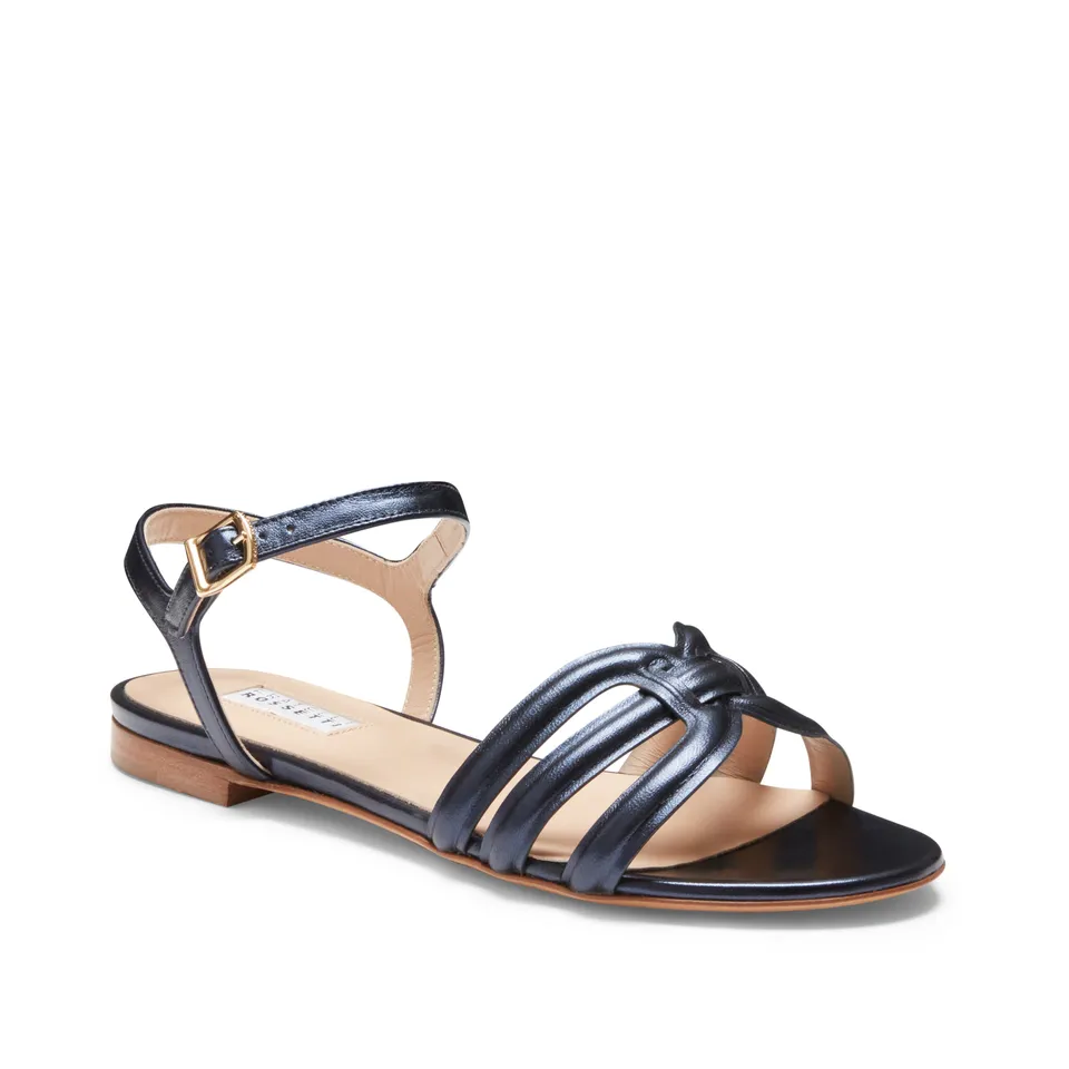F.lli Rossetti 68211 sandalo donna blu metallico pelle