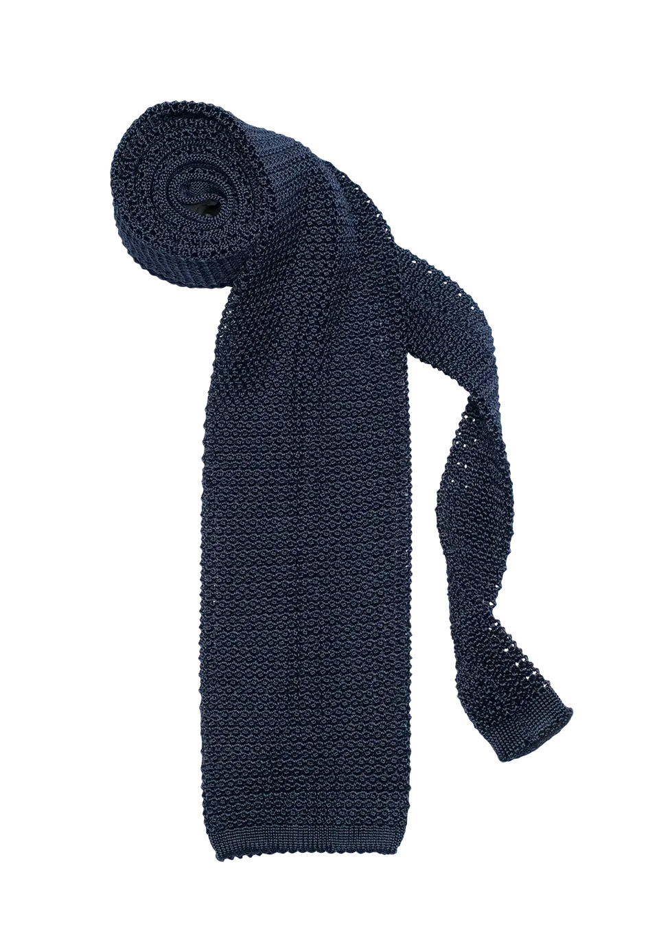 Stefano Bemer Maglia cravatta seta blu azzurro scuro 8 cm