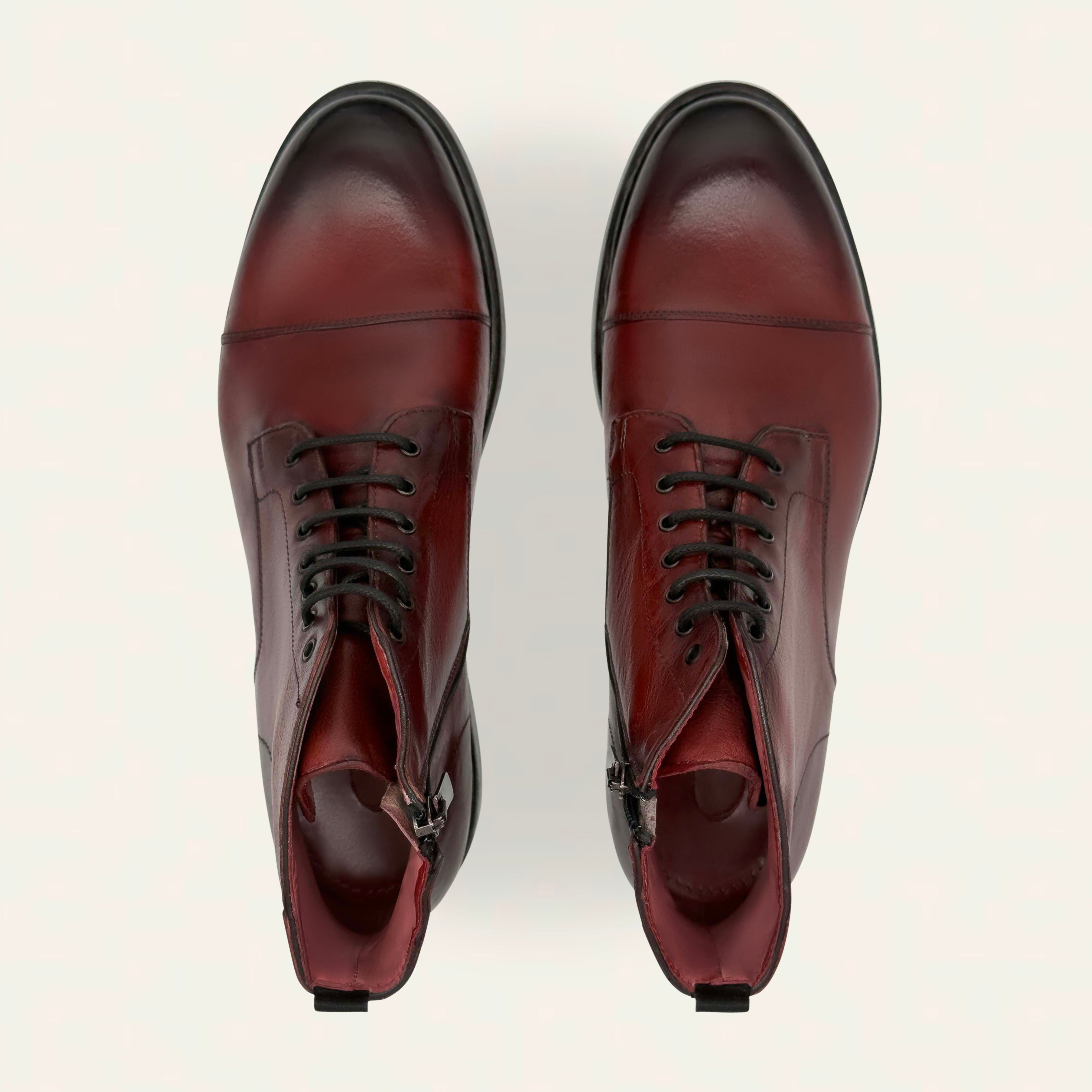 Dellovo Taburno derby pelle Rosso Scuro