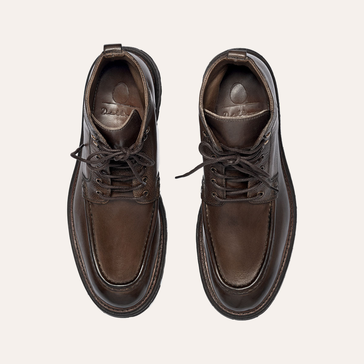 Dellovo Spadaro oxford uomo vitello-marrone gomma