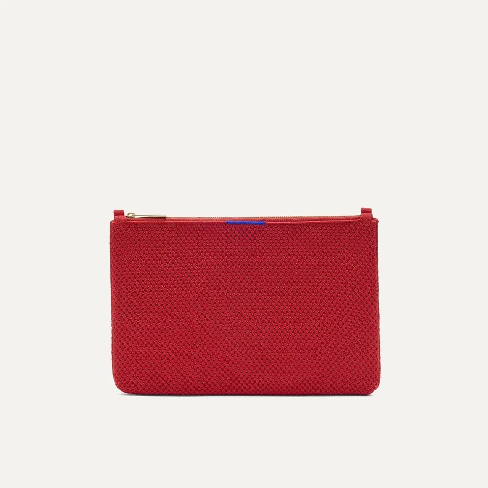 Rothy's Convertible Clutch pochette Scarlet rossa maglia