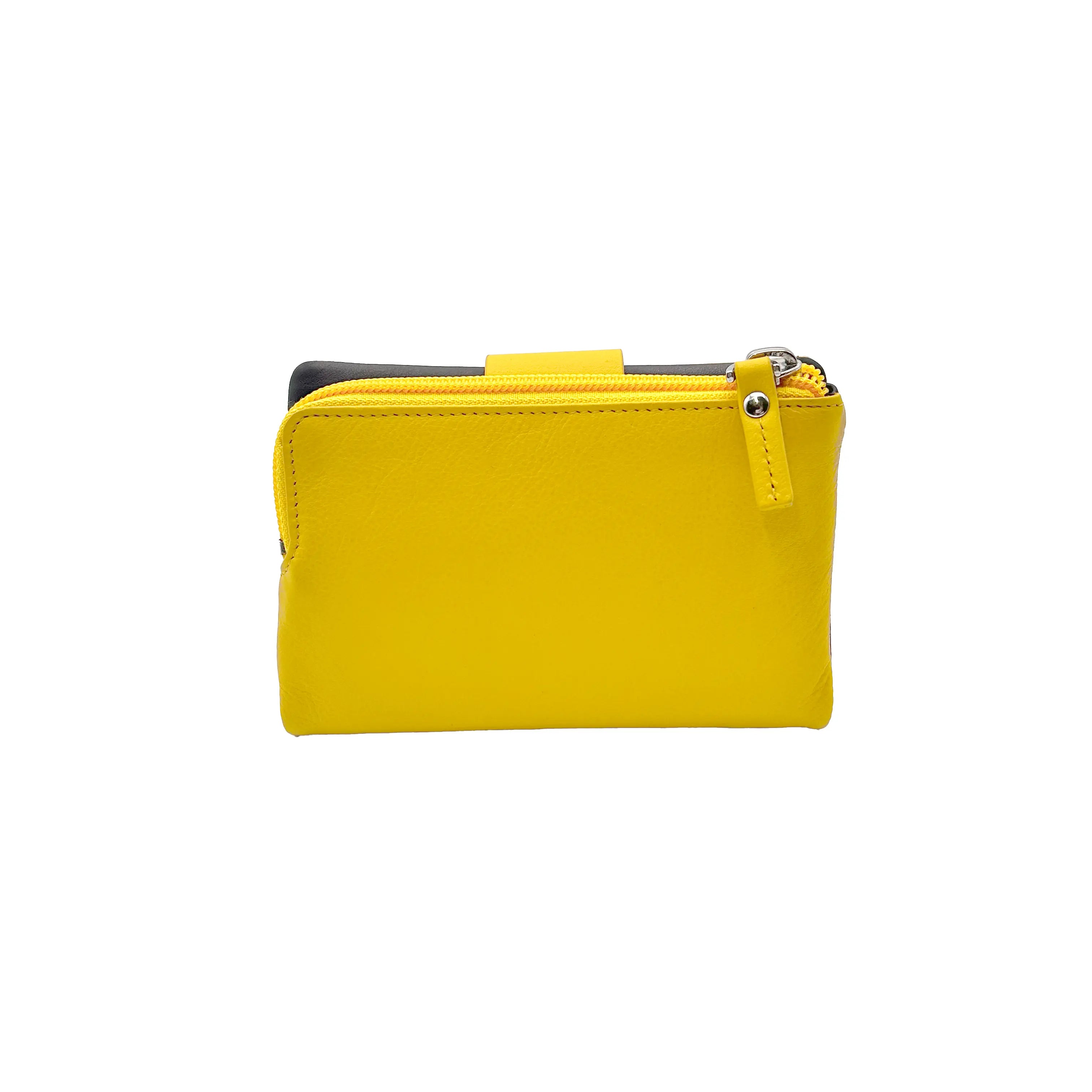 Sandro Barbera & Figli 6046 portafoglio donna giallo moro pelle