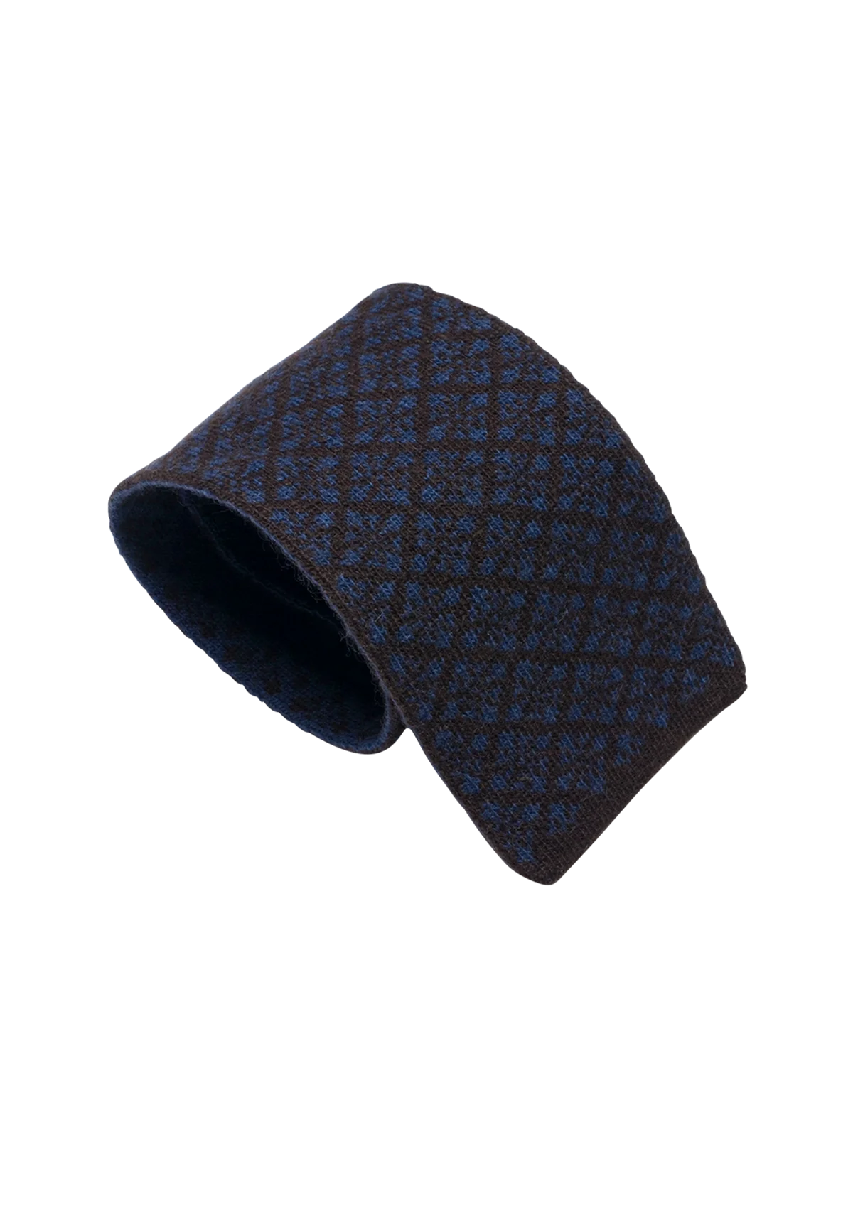 Stefano Bemer Ties Cravatta Lana Marrone Blu 8 cm
