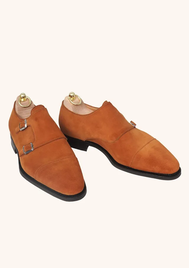 Stefano Bemer Monks C2351 Scarpe double monk camoscio