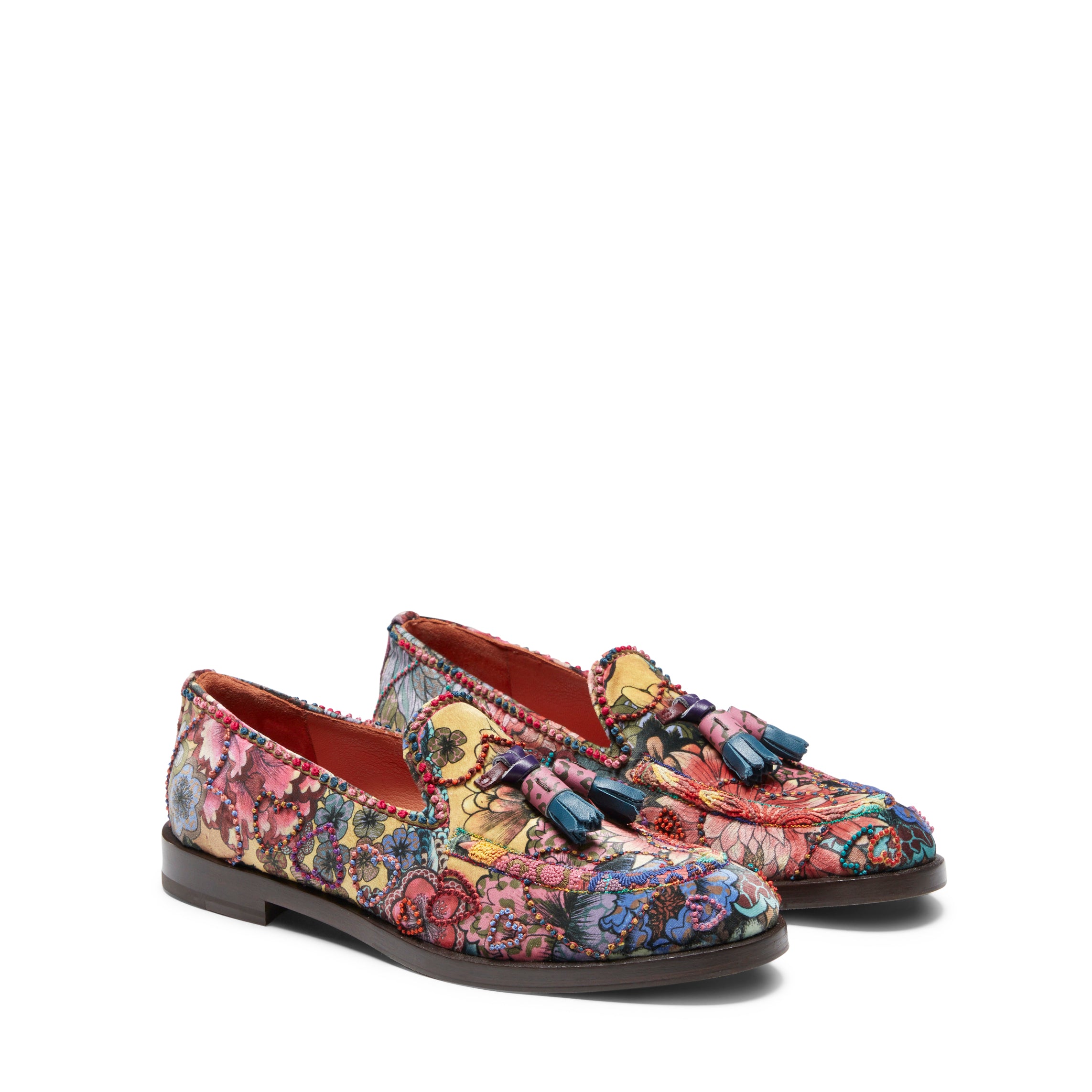 F.lli Rossetti Brera In Love mocassino donna velluto multicolor