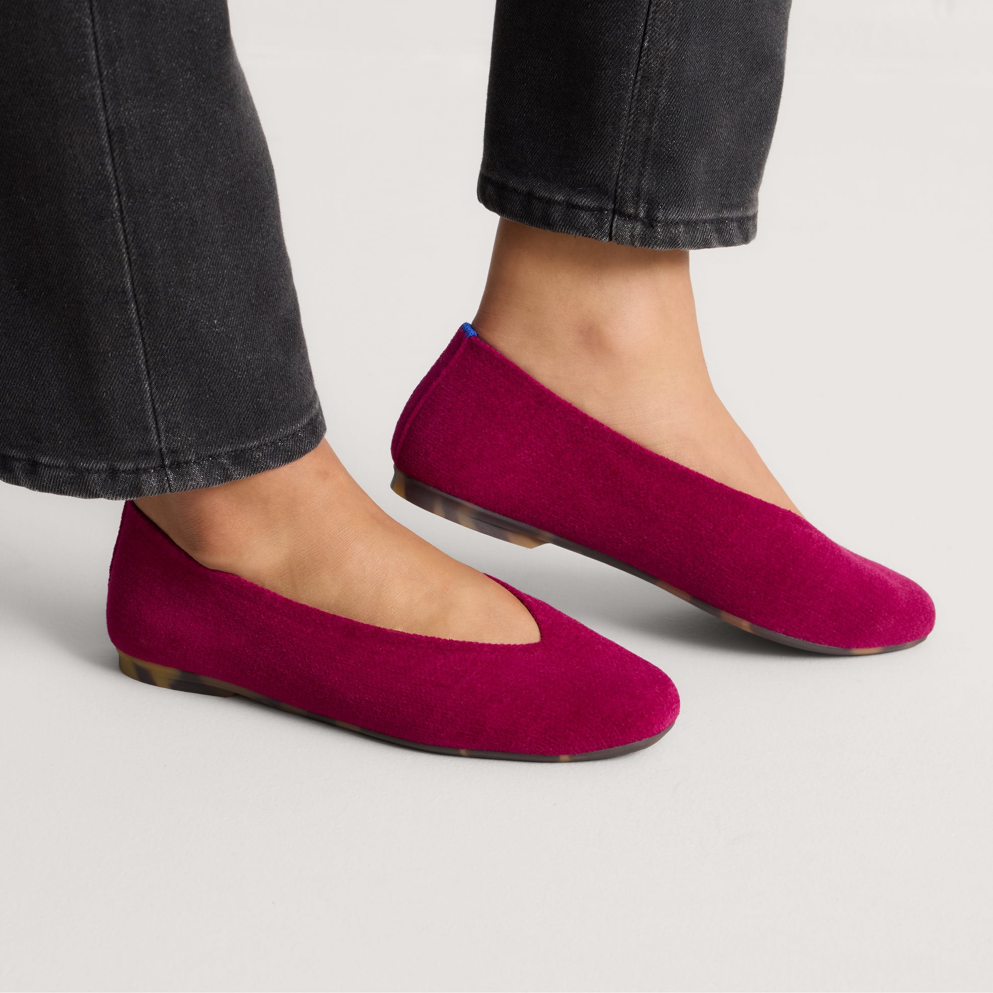 Rothy's The Max Square Ballerina ballerine mulberry magenta punta