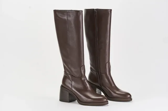 Sandro Barbera Tania 01 stivale donna pelle marrone tacco 7