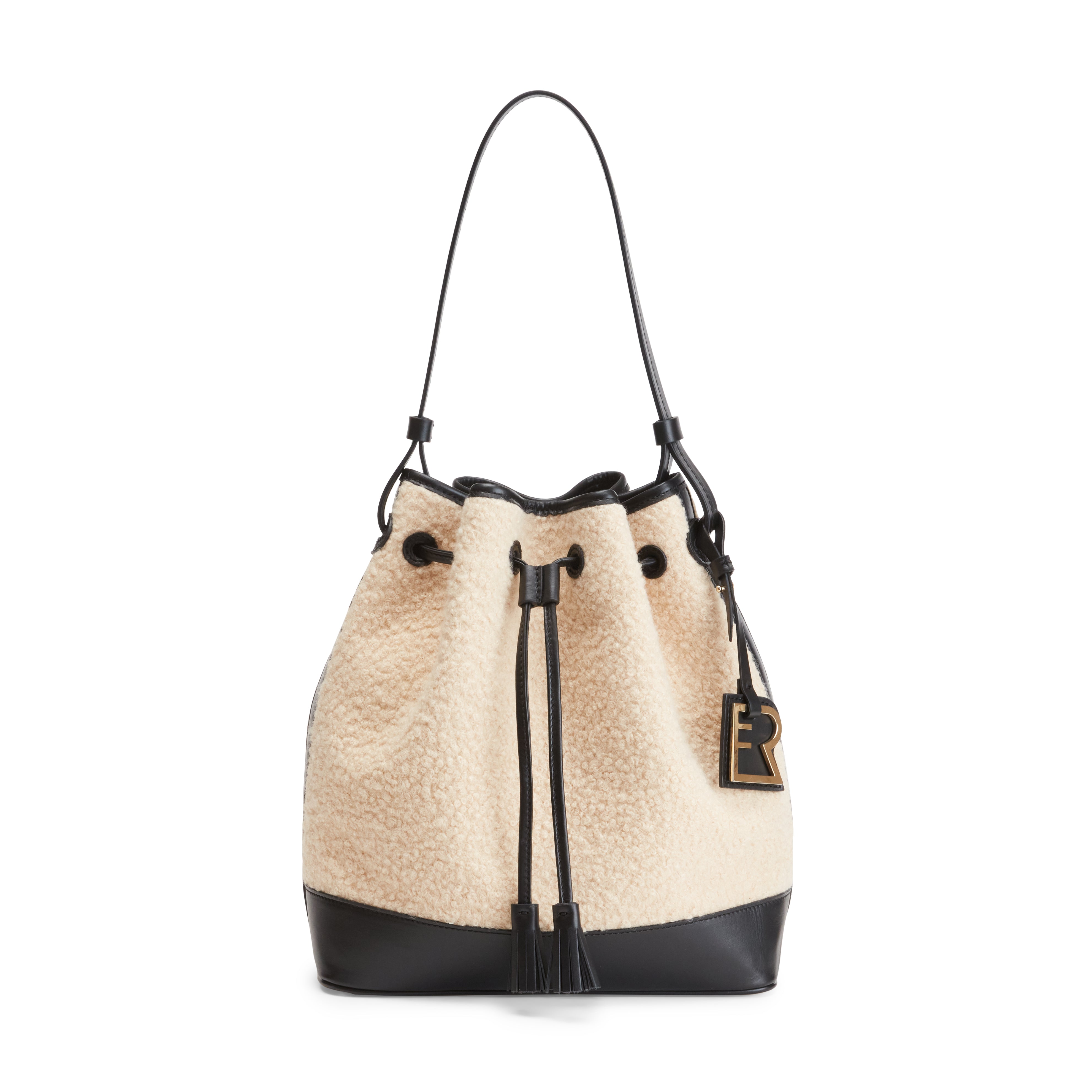F.lli Rossetti Royal 84895 Borsa Secchiello Avorio Nero