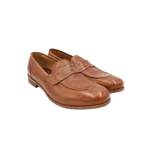 Sandro Barbera & Figli 37012/9 mocassino uomo cuoio fondo cuoio