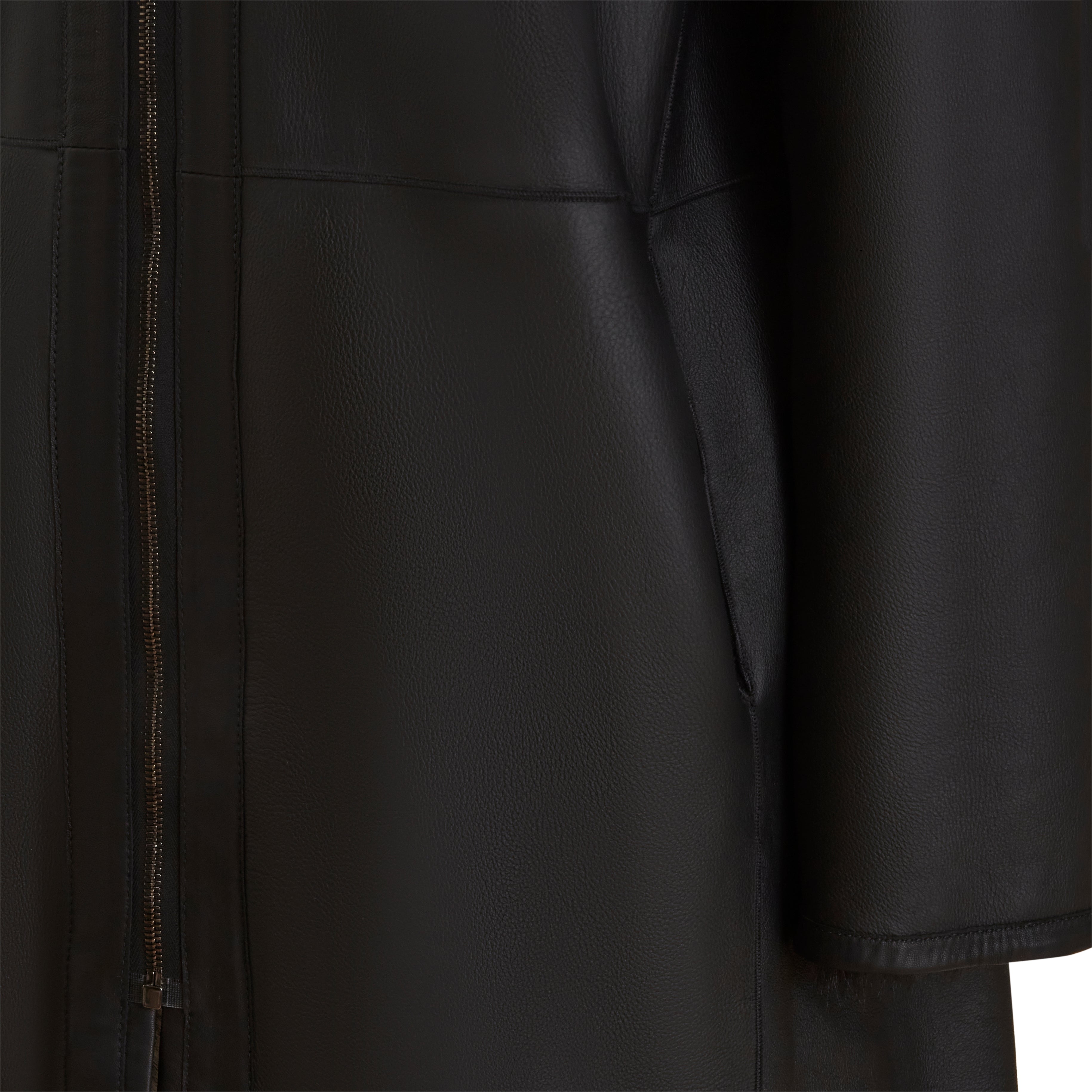 F.lli Rossetti 98413 Cappotto Shearling Nero Pelo Lungo