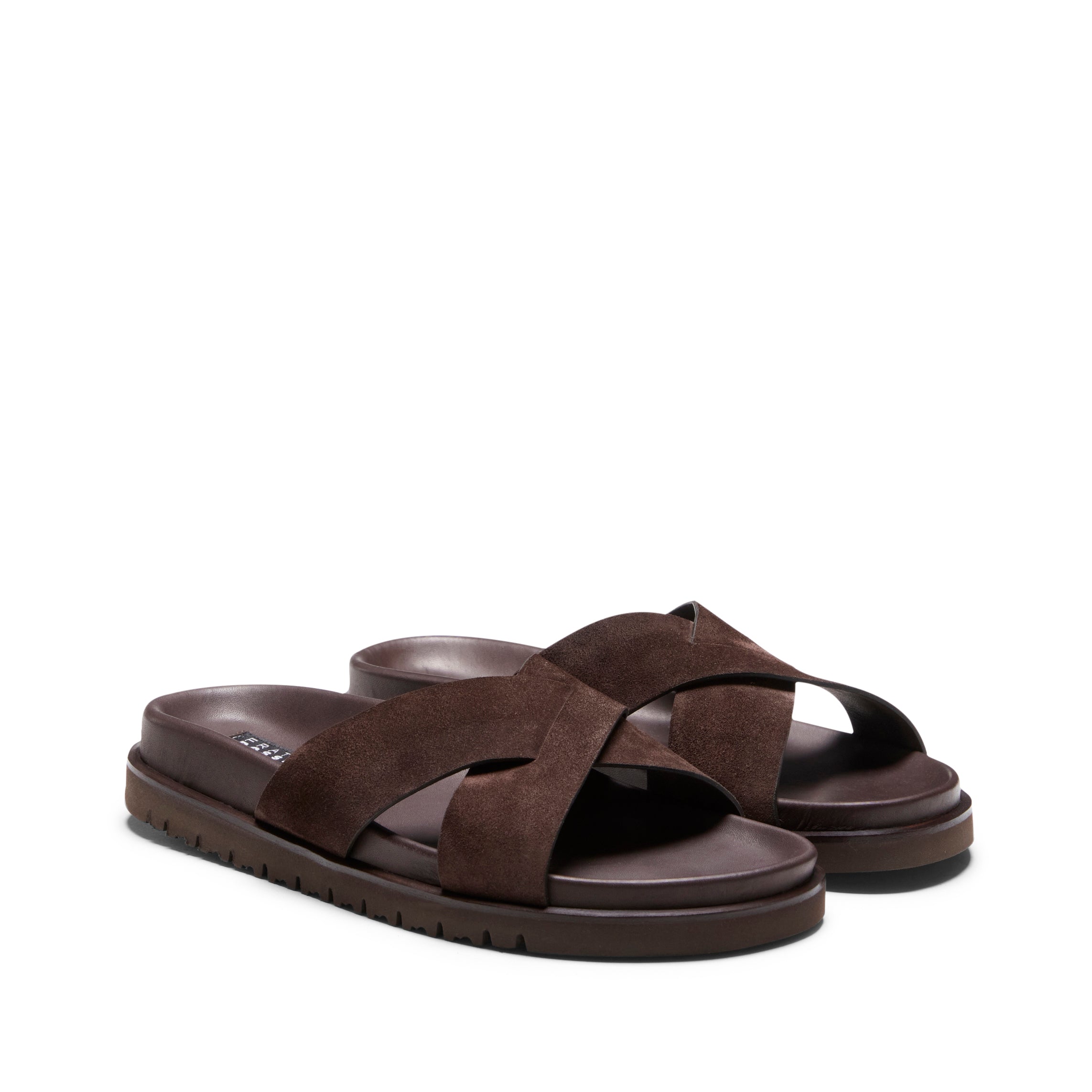 F.lli Rossetti One 47141 sandalo marrone suede slide