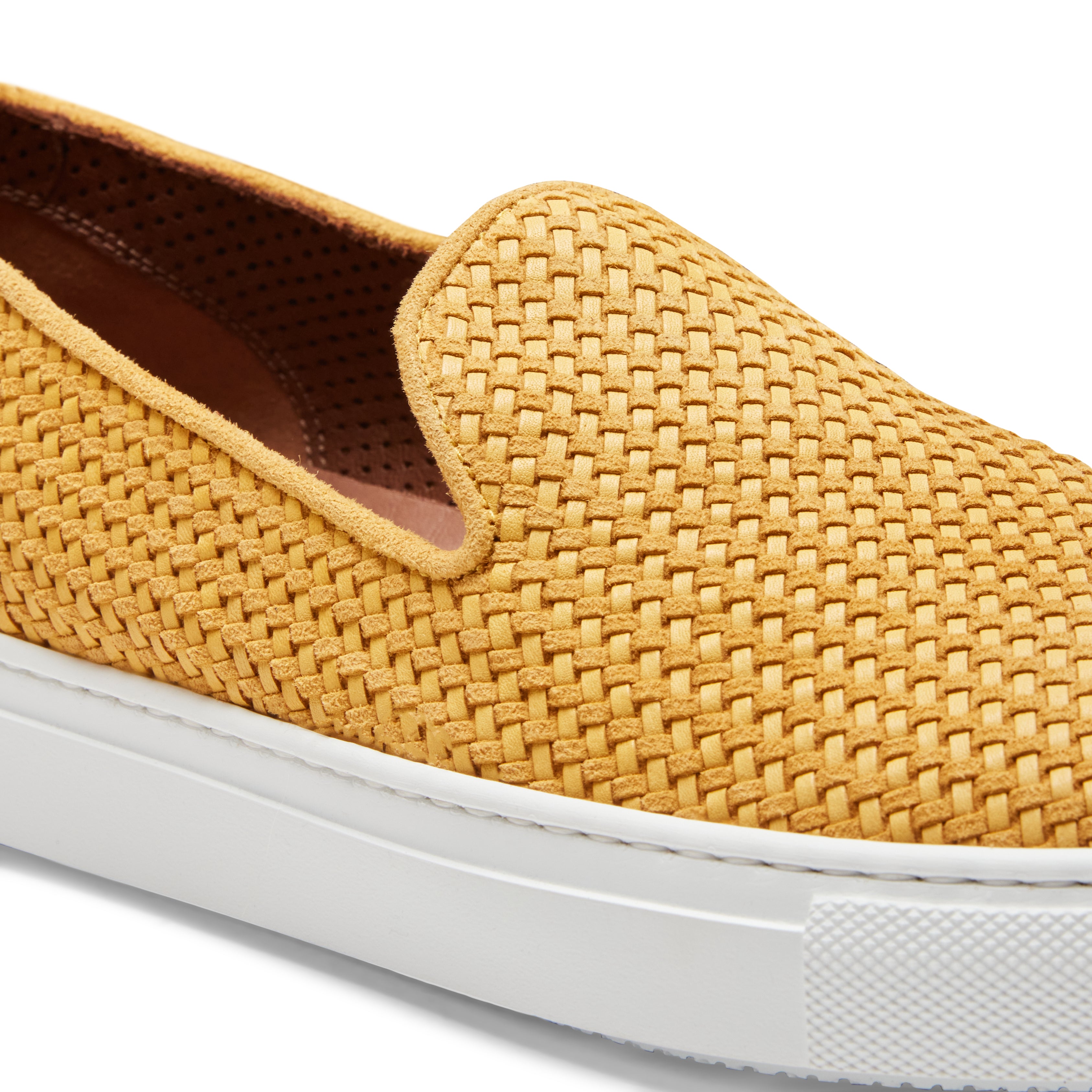 F.lli Rossetti 46057 slipper uomo suede intrecciato giallo