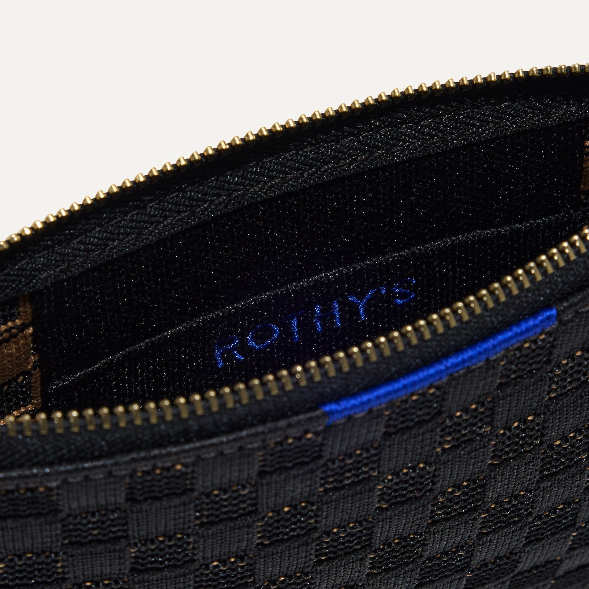 Rothy's Wallet Wristlet pochette Night Song nero intrecciata