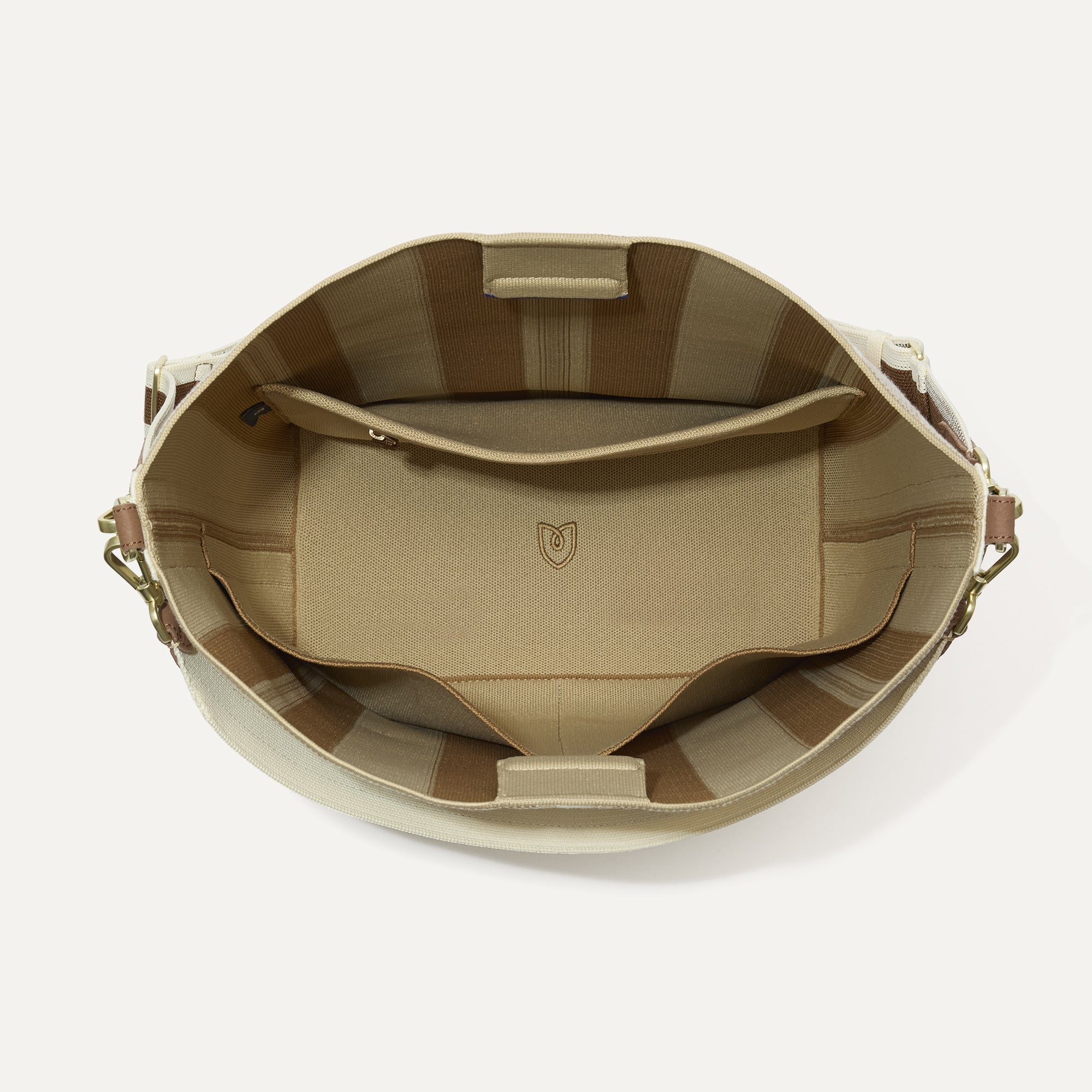 Rothy's Bucket Bag borsa secchiello oat latte righe