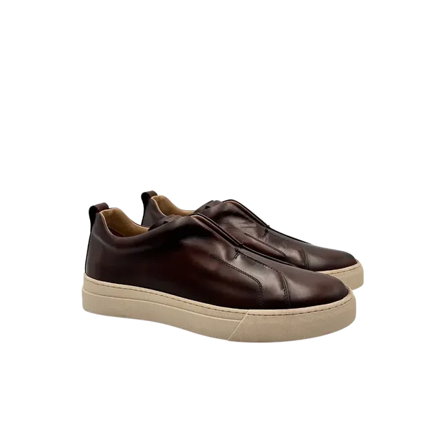 Sandro Barbera Pistapistun Sneaker Uomo Cognac Senza Lacci