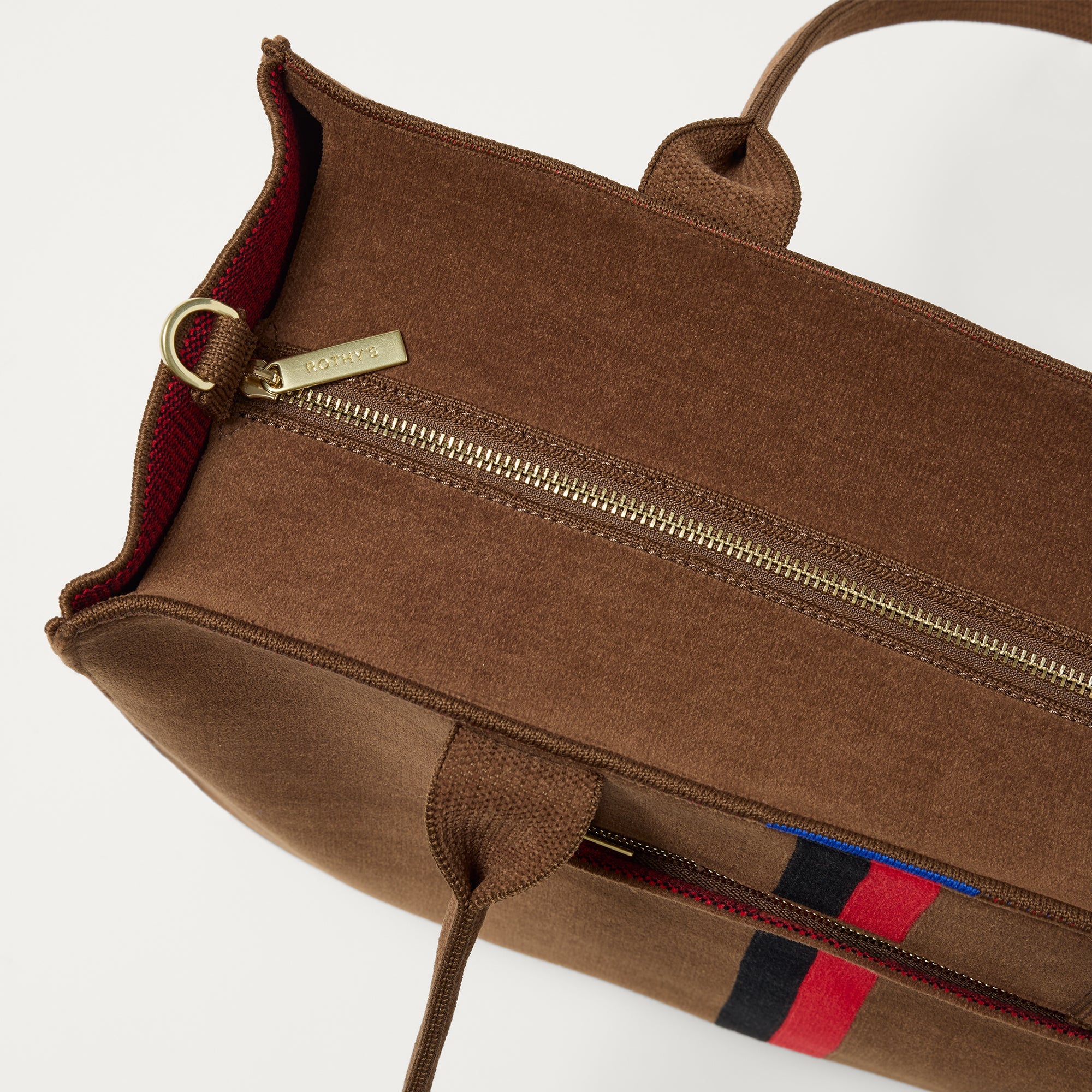 Rothy's Classic Tote tote bag ReVelvet Cinnamon Stripe marrone