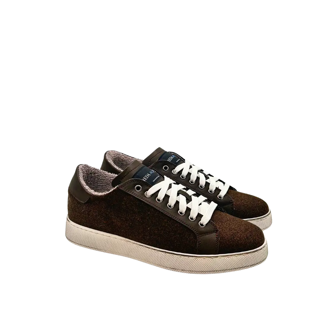 Sandro Barbera & Figli Wooly sneaker uomo marrone lana merino