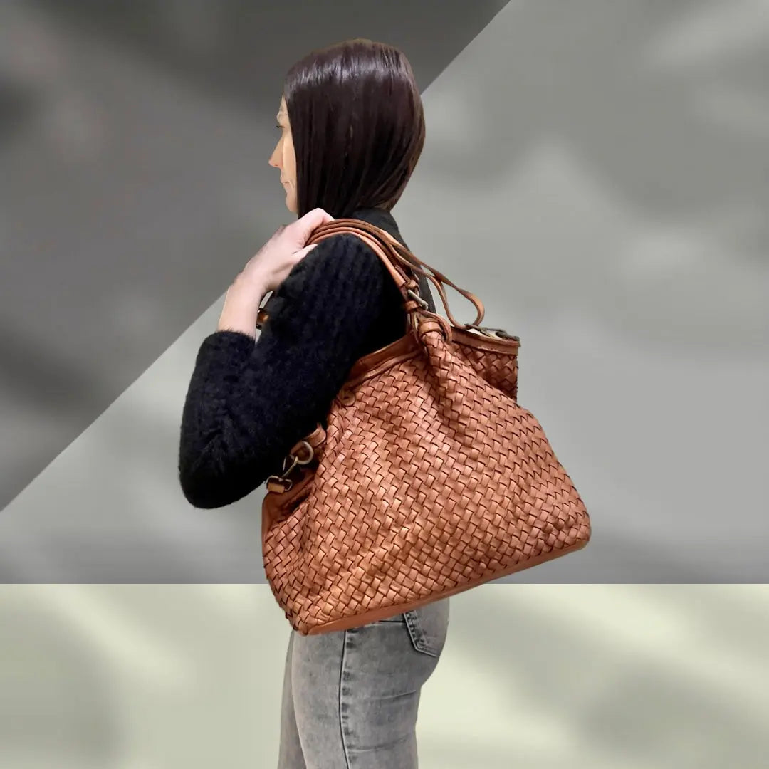 Sandro Barbera Borse Bazi59 borsa donna cuoio pelle intrecciata