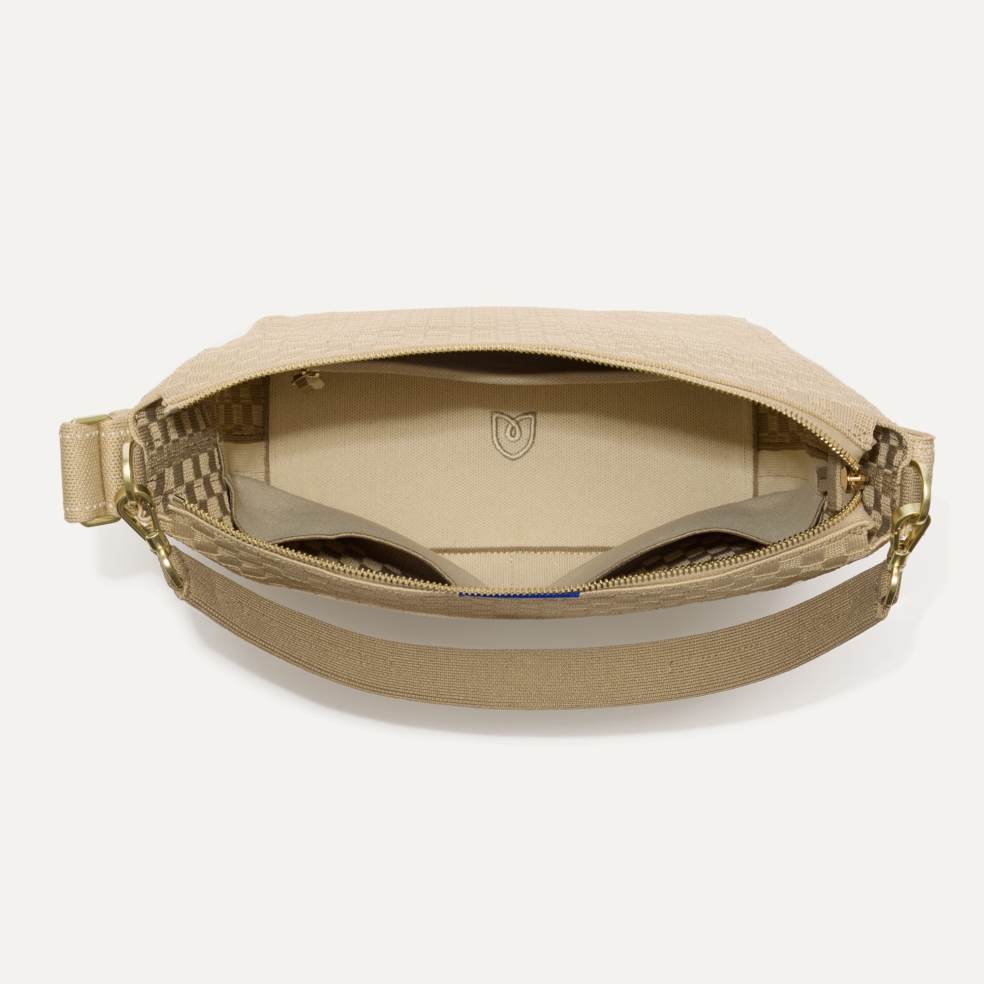 Rothy's Mini Zip Bucket borsa Knot Brown secchiello tracolla