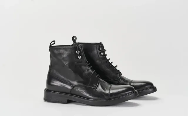 Sandro Barbera Stone Wax 1730 Stivaletto stivaletti nero puntale