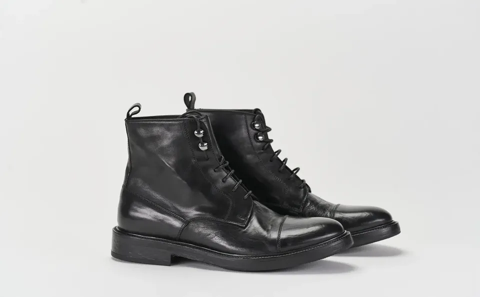 Sandro Barbera Stone Wax 1730 Stivaletto stivaletti nero puntale