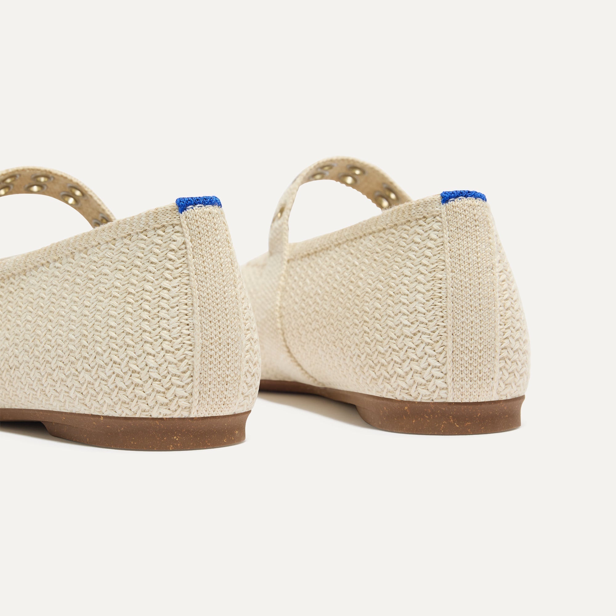 Rothy's Max Buckle Mary Jane ballerine Cream Woven intrecciate
