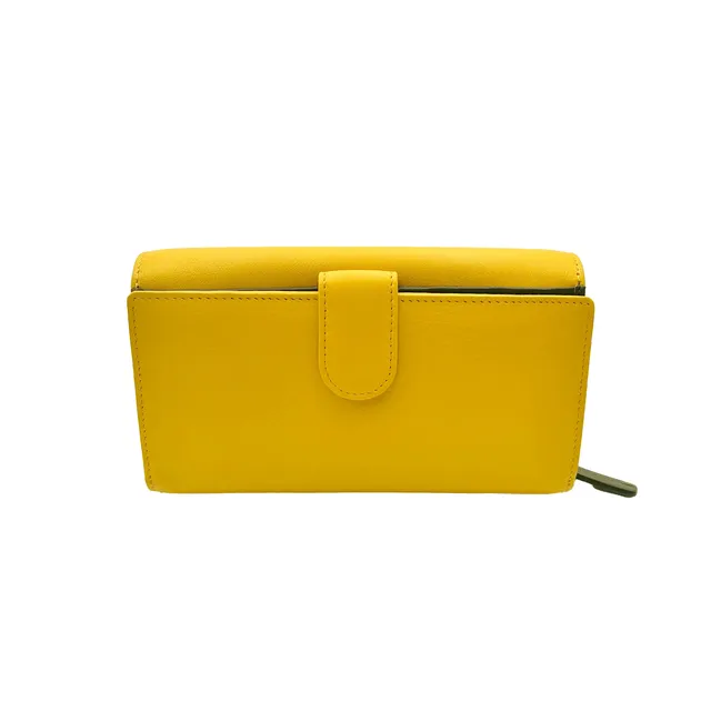 Sandro Barbera 155 Portafoglio Donna Giallo Moro Pelle