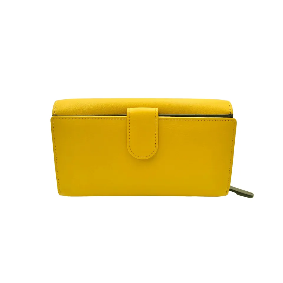 Sandro Barbera 155 Portafoglio Donna Giallo Moro Pelle