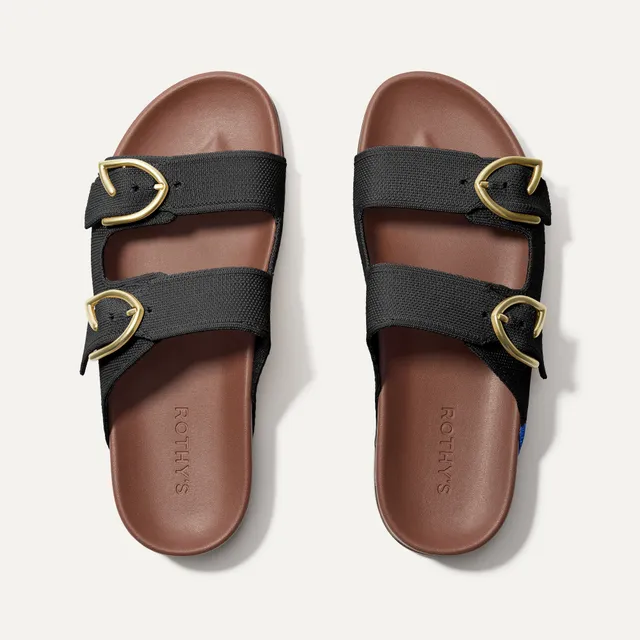 Rothy's Buckle Slide sandali Black con fibbia