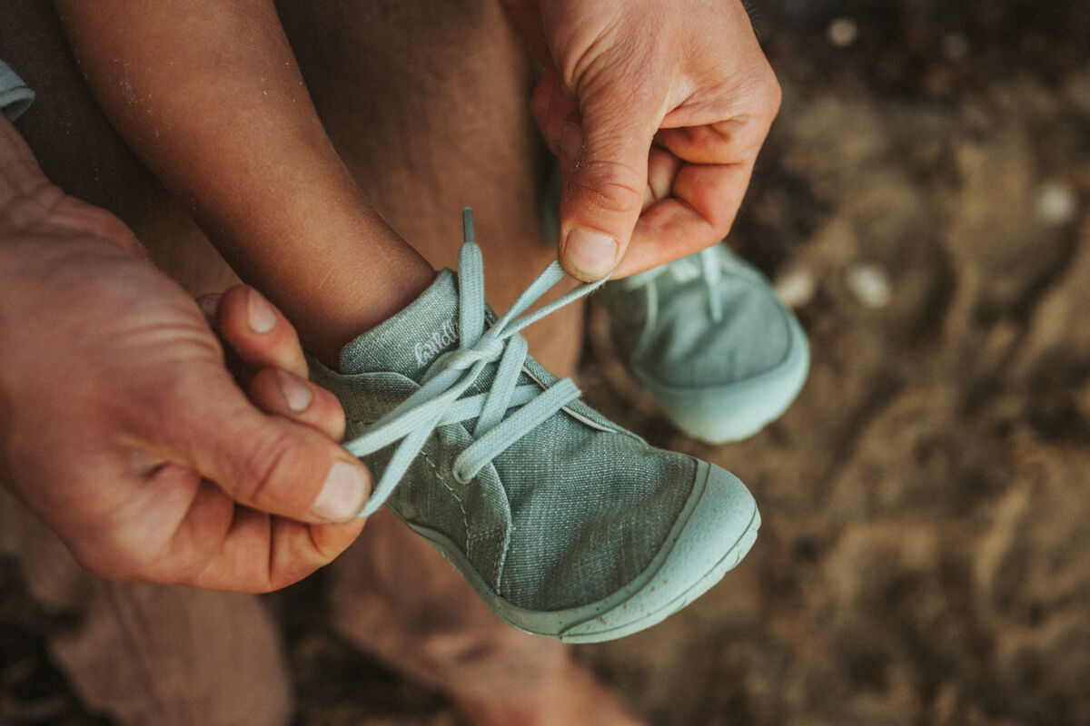 Wildling Shoes Lelin menthe sandali bimbo lino vegan