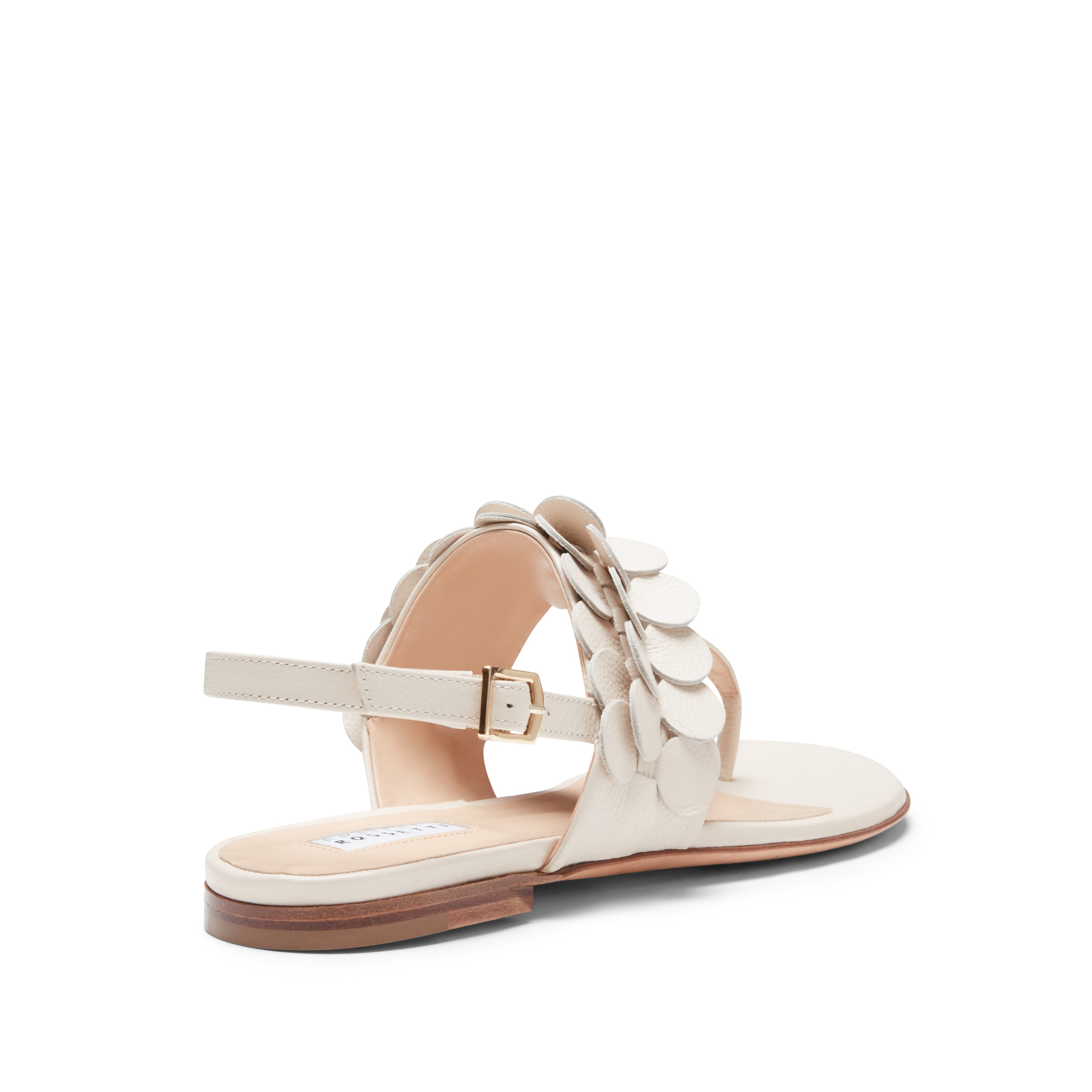 F.lli Rossetti 68262 Sandalo Pelle Avorio con Paillettes