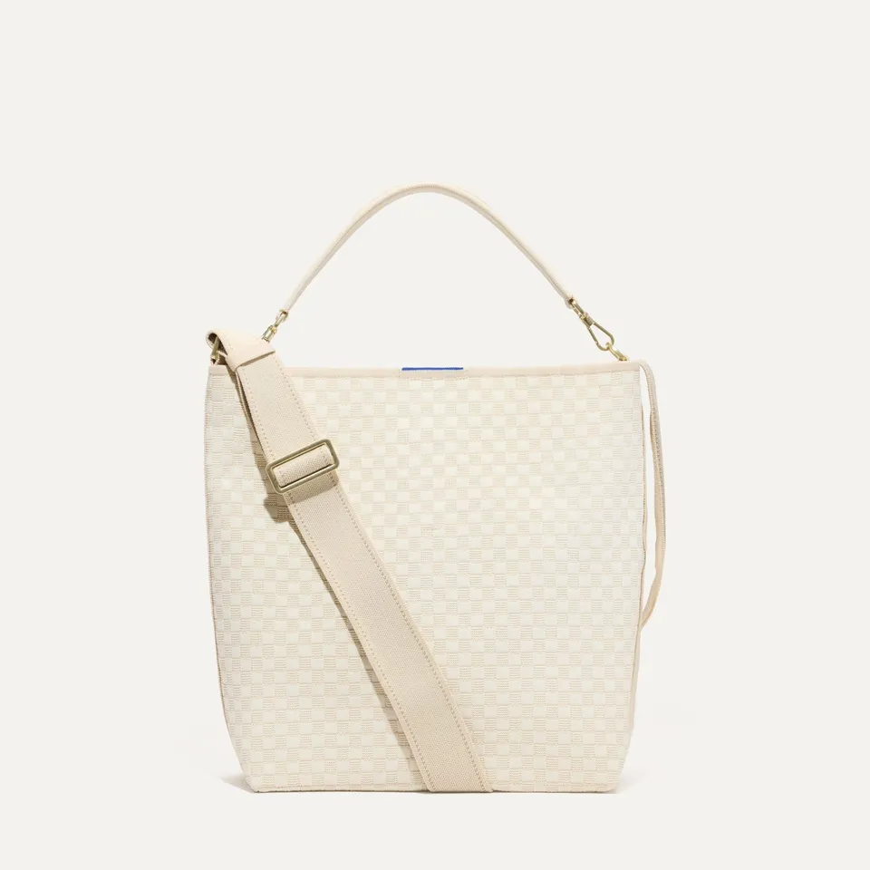 Rothy's The Bucket Bag borsa spalla White Sand capiente