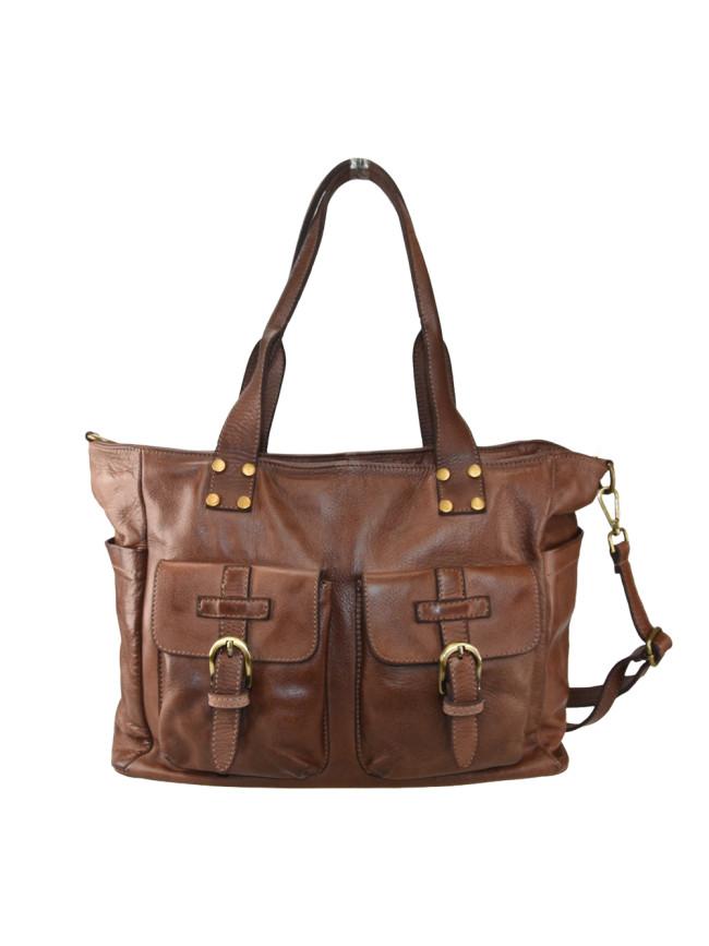 Sandro Barbera Borse BAUT58864 borsa a spalla marrone pelle